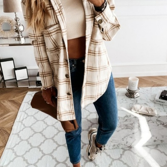 Plaid Button Up Shacket - Picture 9 of 16